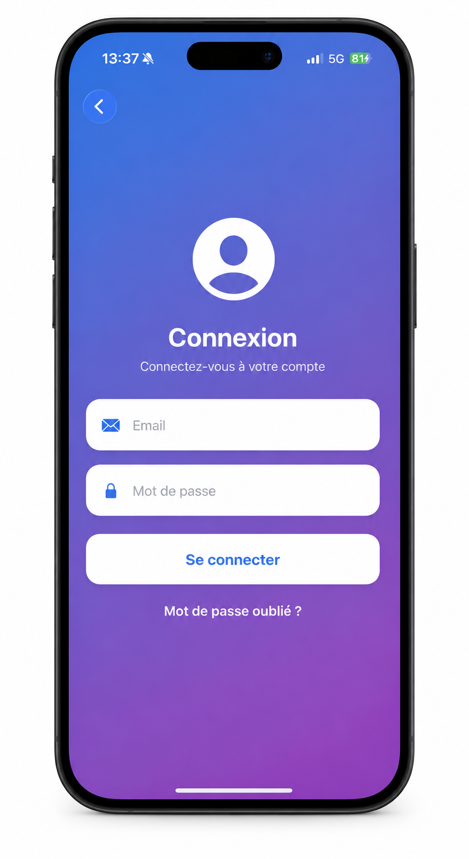 Écran de connexion